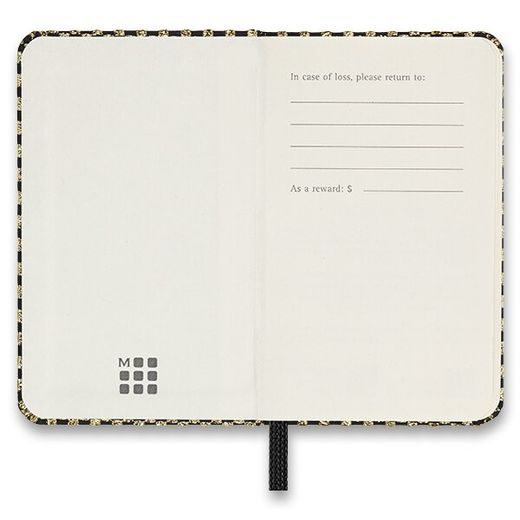 DIÁŘ MOLESKINE UNI HOLIDAY SHINE GOLD - PEVNÉ DESKY - XS, ČISTÝ 1331/1711100 - DIÁŘE A ZÁPISNÍKY - OSTATNÍ