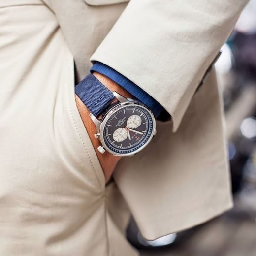 TRIWA BLUE STEEL NEVIL NAVY CANVAS CLASSIC TW-NEST108-CL060712 - ARCHÍV