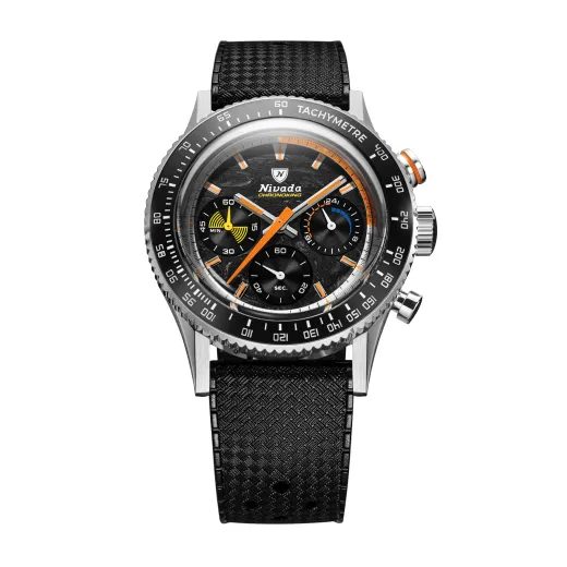 NIVADA GRENCHEN CHRONOKING MECAQUARTZ RACING CARBON - INTER. BEZEL - CHRONOMASTER - ZNAČKY