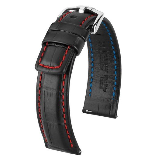 ŘEMÍNEK HIRSCH GRAND DUKE - ČERNÝ, ČERVENÉ PROŠITÍ - ŘEMÍNKY - OSTATNÍ