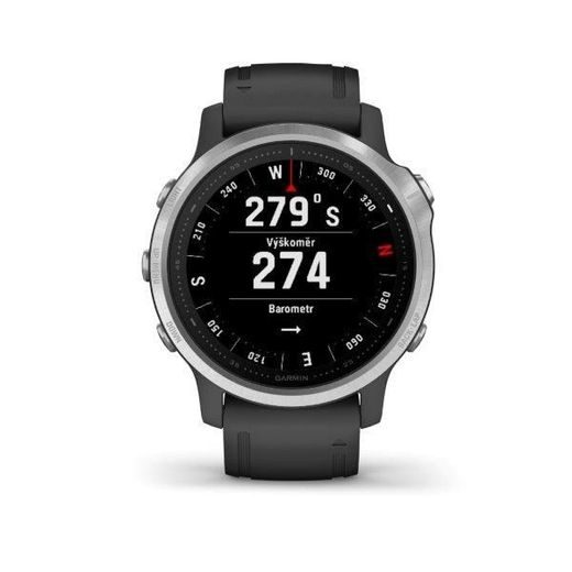 GARMIN FENIX6S GLASS SILVER/BLACK BAND 010-02159-01 - GARMIN - ZNAČKY