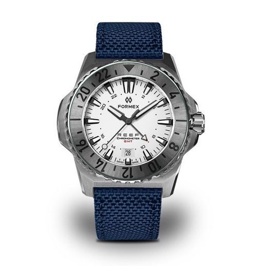 FORMEX REEF GMT AUTOMATIC CHRONOMETER WHITE DIAL WITH RED GMT - REEF - BRANDS