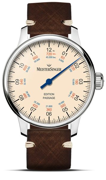 MeisterSinger Edition Passage - Tmavě hnědý kožený řemínek + 5 let záruka, pojištění a dárek ZDARMA