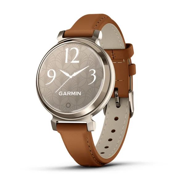 Levně Garmin Lily® 2 Classic Cream Gold / Tan Leather Band - 010-02839-02 + 5 let záruka, pojištění a dárek ZDARMA