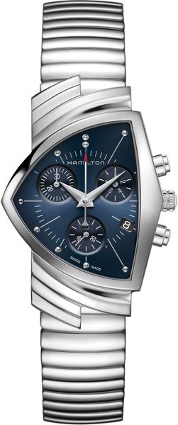 Levně Hamilton Ventura Blue Chrono Quartz H24432141 + 5 let záruka, pojištění a dárek ZDARMA