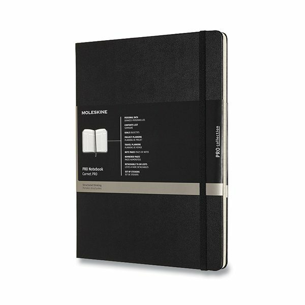 Levně Zápisník Moleskine Professional - tvrdé desky černý, XL - Zápisník Moleskine Professional - tvrdé desky černý, XL + 5 let záruka, pojištění a dárek ZDARMA