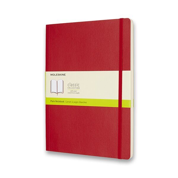 Zápisník Moleskine VÝBĚR BAREV - měkké desky - XL, čistý 1331/11291 - Zápisník Moleskine - měkké desky červený
