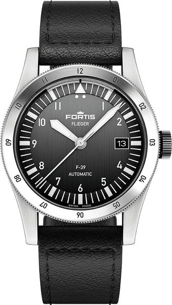 Levně Fortis Flieger F-39 Black F4220016 + 5 let záruka, pojištění a dárek ZDARMA