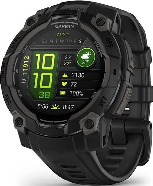 Levně Garmin Instinct® 3 – 45 mm, AMOLED Černé s černým páskem 010-02936-00
