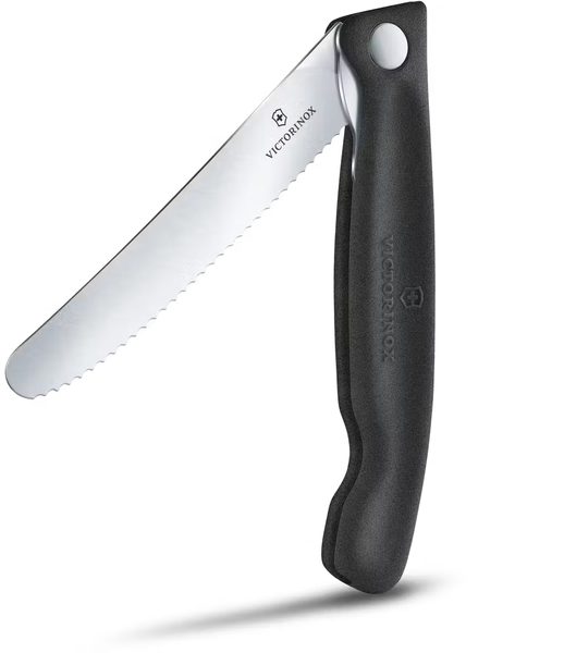 Levně Piknikový nůž Victorinox Swiss Classic Wavy 11cm černý 6.7833.F