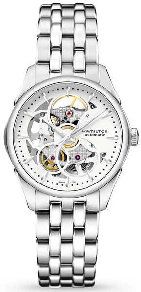 Levně Hamilton Jazzmaster Skeleton Lady Auto H32405111 + 5 let záruka, pojištění a dárek ZDARMA