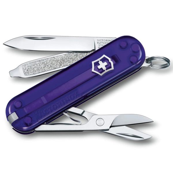 Nůž Victorinox Classic SD Transparent Colors Persian Indigo + 5 let záruka, pojištění a dárek ZDARMA