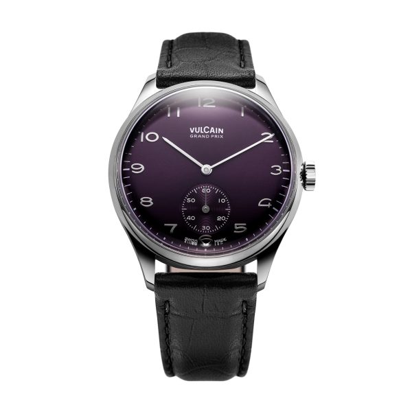 Vulcain Grand Prix - Small Second Purple - Black Alligator (CITES)