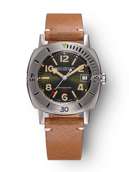 Nivada Grenchen Depthmaster Numerals - Brown Leather