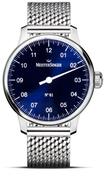 MeisterSinger N°01 AM3308 - Náramek z pletené oceli + 5 let záruka, pojištění a dárek ZDARMA