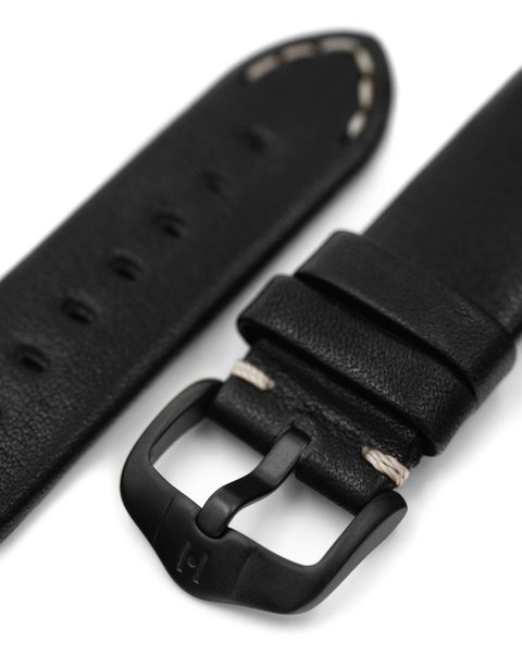 Řemínek Hirsch Ranger pro Apple Watch - černý - 22 mm - L – Standardní délka (doporučujeme) - 22 mm - Černá + 5 let záruka a dárek ZDARMA