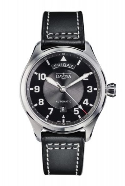 Davosa Newton Pilot Day-Date Automatic 161.585.55 + 5 let záruka, pojištění a dárek ZDARMA