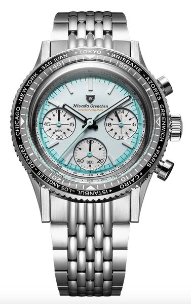 Nivada Grenchen Chronoking Racing Grey - Inter. Bezel - Beads of Rice