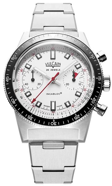 Vulcain Skindiver Chronograph Red & White - Steel Bracelet