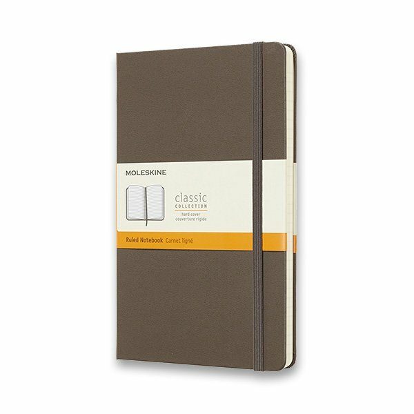 Zápisník Moleskine VÝBĚR BAREV - tvrdé desky - L, linkovaný 1331/11172 - Zápisník Moleskine - tvrdé desky khaki + 5 let záruka, pojištění a dárek ZDARMA