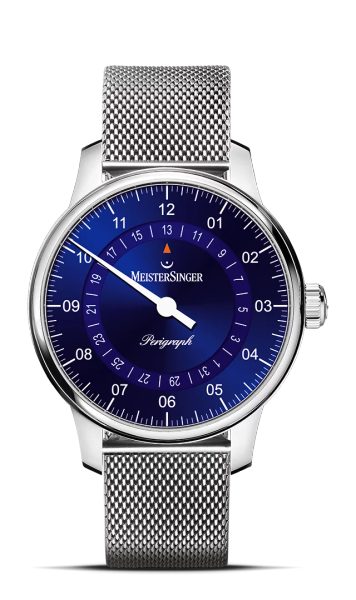 Levně MeisterSinger Perigraph 38mm BM1108 - Pletený ocelový náramek + 5 let záruka, pojištění a dárek ZDARMA