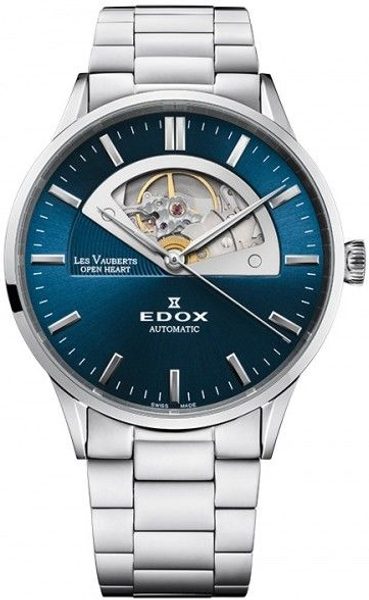 Levně EDOX Les Vauberts Open Heart Automatic 85014-3M-BUIN + 5 let záruka, pojištění a dárek ZDARMA