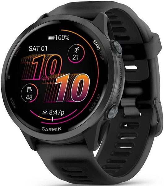 Levně Garmin Forerunner® 570 - 47mm Slate Grey hliníková luneta, poloprůhledný řemínek Black/Black 010-02971-00