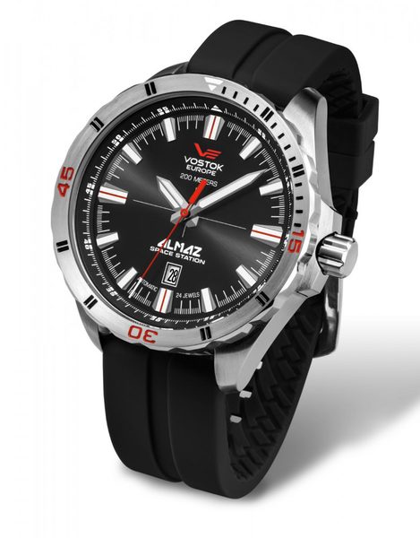 Vostok Europe Almaz Automatic Line NH35A/320A258 - Silikonový řemínek + 5 let záruka, pojištění a dárek ZDARMA