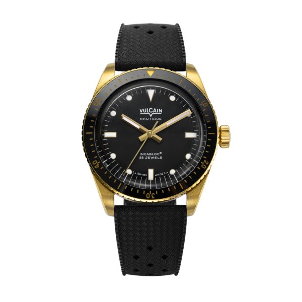 Vulcain Skindiver Nautique Gold / Black - Rubber