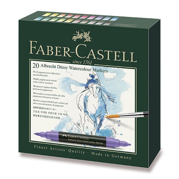 Levně Sada Akvarelových popisovačů Faber-Castell Albrecht Dürer - 20ks 0074/1603200 + 5 let záruka, pojištění a dárek ZDARMA