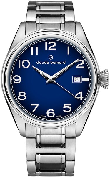 Levně Claude Bernard Proud Heritage Three Hands Date 70203-3M-BUB + 5 let záruka, pojištění a dárek ZDARMA