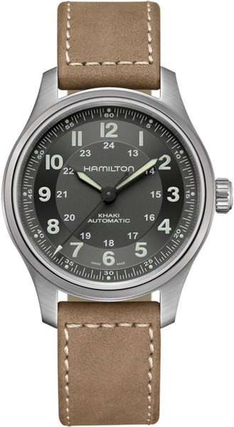 Hamilton Khaki Field Titanium Auto H70545550 + 5 let záruka, pojištění a dárek ZDARMA