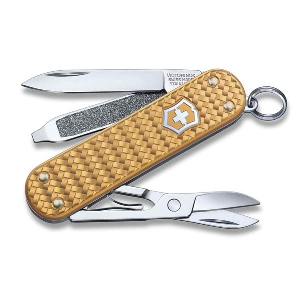 Levně Nůž Victorinox Classic Precious Alox Brass Gold 0.6221.408G + 5 let záruka, pojištění a dárek ZDARMA