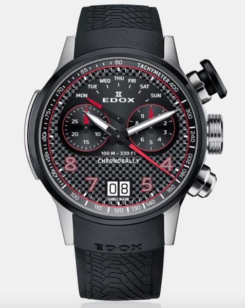 Levně EDOX Chronorally Quartz Chronograph 38003-TINRIV-CARO