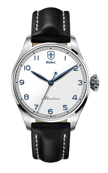 Levně Biatec Marine 03 N - Černý kožený řemínek
