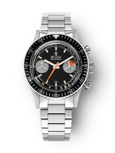 Nivada Grenchen Chronomaster Orange Boy SL Manual - Bracelet Flat Link