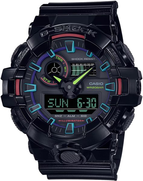 Levně Casio G-Shock GA-700RGB-1AER Virtual Rainbow Series + 5 let záruka, pojištění a dárek ZDARMA