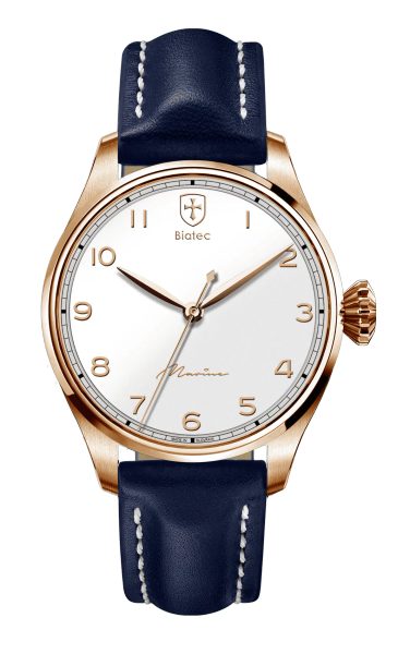 Levně Biatec Marine 02 N - Modrý kožený řemínek