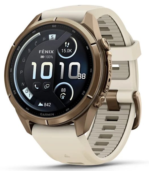 Garmin Fenix® 9 Pro inReach - 43 mm, Gold Cream/Fog Gray 010-04335-21 + 5 let záruka a dárek ZDARMA