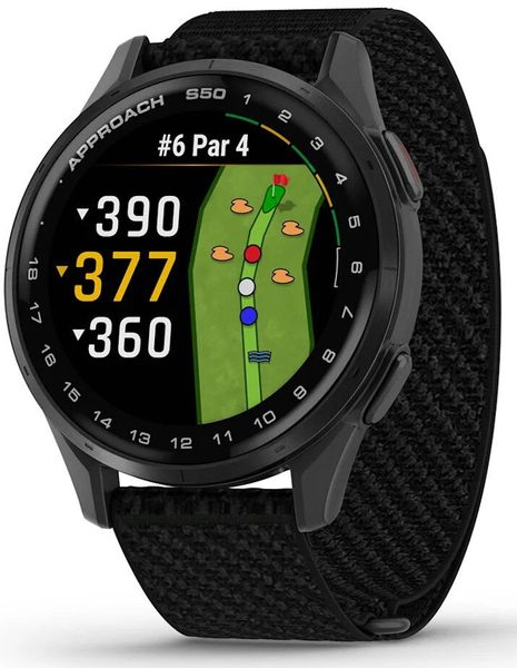 Levně Garmin Approach® S50 Slate, nylonový řemínek Black ComfortFit 010-03010-00