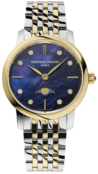 Levně Frederique Constant Slimline Ladies Moonphase Quartz FC-206MPND1S3B + 5 let záruka, pojištění a dárek ZDARMA