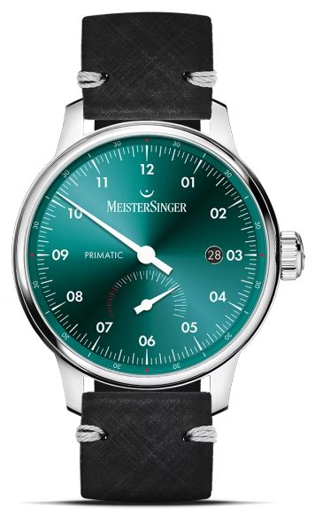 Levně MeisterSinger Primatic PR919 - Černý kožený řemínek + 5 let záruka, pojištění a dárek ZDARMA