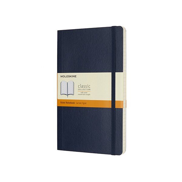 Zápisník Moleskine VÝBĚR BAREV - měkké desky - L, linkovaný 1331/11272 - Zápisník Moleskine - měkké desky modrý