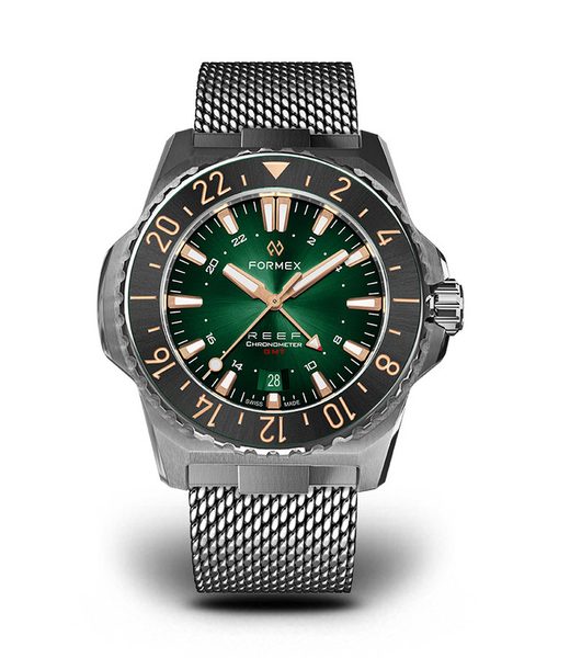 Formex Reef GMT Automatic Chronometer Green Dial with Rose Gold