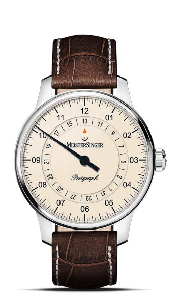 Levně MeisterSinger Perigraph 38mm BM1103 - Kožený řemínek z hovězí kůže hnědé barvy + 5 let záruka, pojištění a dárek ZDARMA