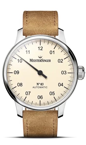 MeisterSinger N°03 AM903 - Světle hnědý semišový řemínek