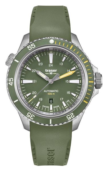 Traser P67 Diver Automatic Green zelená pryž + 5 let záruka, pojištění a dárek ZDARMA