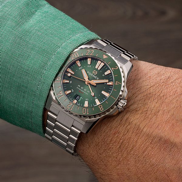 Formex Reef GMT Automatic Chronometer Green Dial with Rose Gold