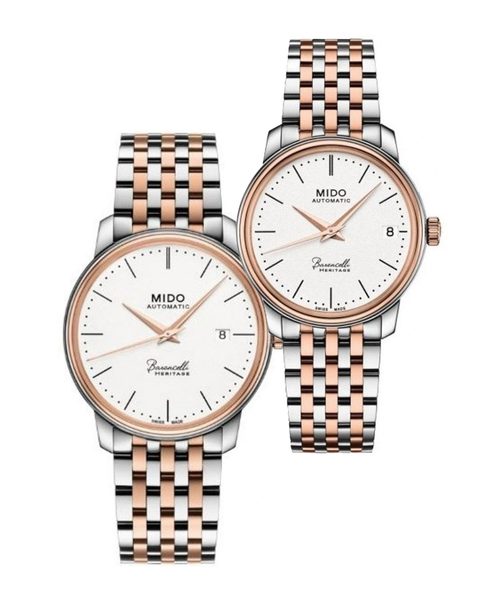 Levně SET Mido Baroncelli Heritage M027.407.22.010.00 a M027.207.22.010.00 + 5 let záruka, pojištění a dárek ZDARMA