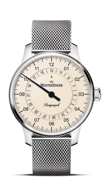 Levně MeisterSinger Perigraph 38mm BM1103 - Pletený ocelový náramek + 5 let záruka, pojištění a dárek ZDARMA